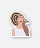 lana del rey floppy hat vinyl sticker