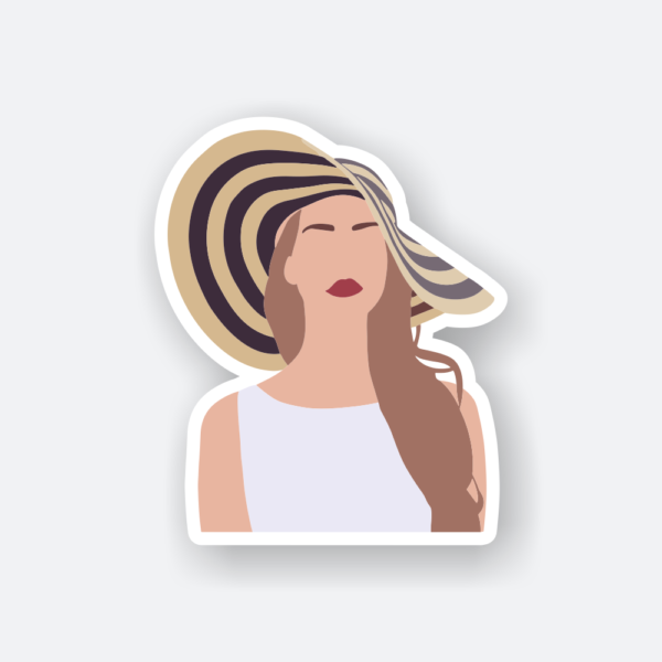 lana del rey floppy hat vinyl sticker