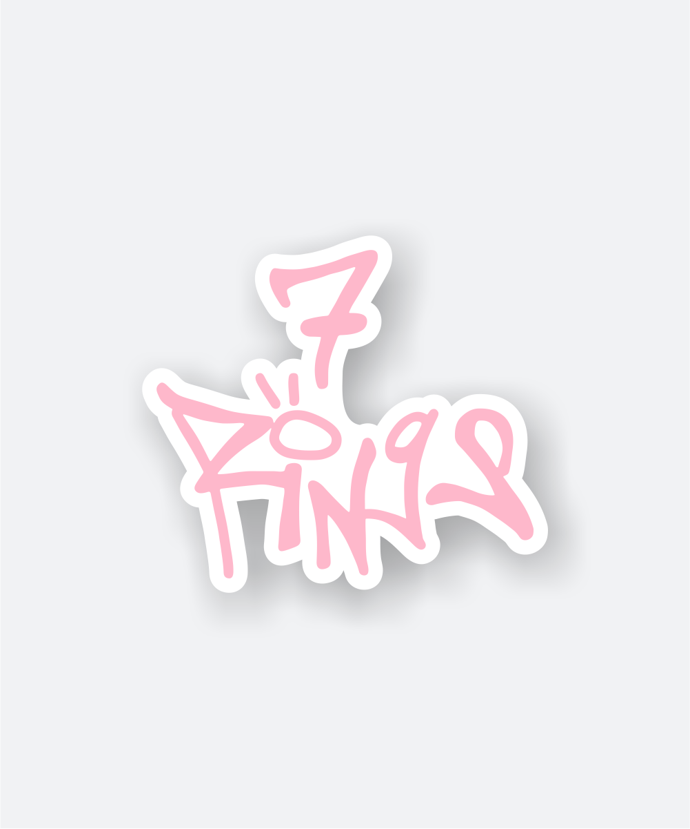 7 Rings Pink Graffiti Style Handwritten Vinyl Sticker for Ariana Fans 1 7 rings vinyl sticker