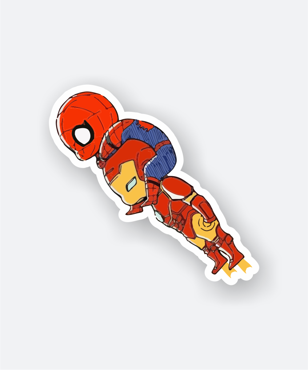 Spidey Ride With Iron Man Sticker Epic Marvel Baby Spiderman Iron Man 1 spidey ride sticker