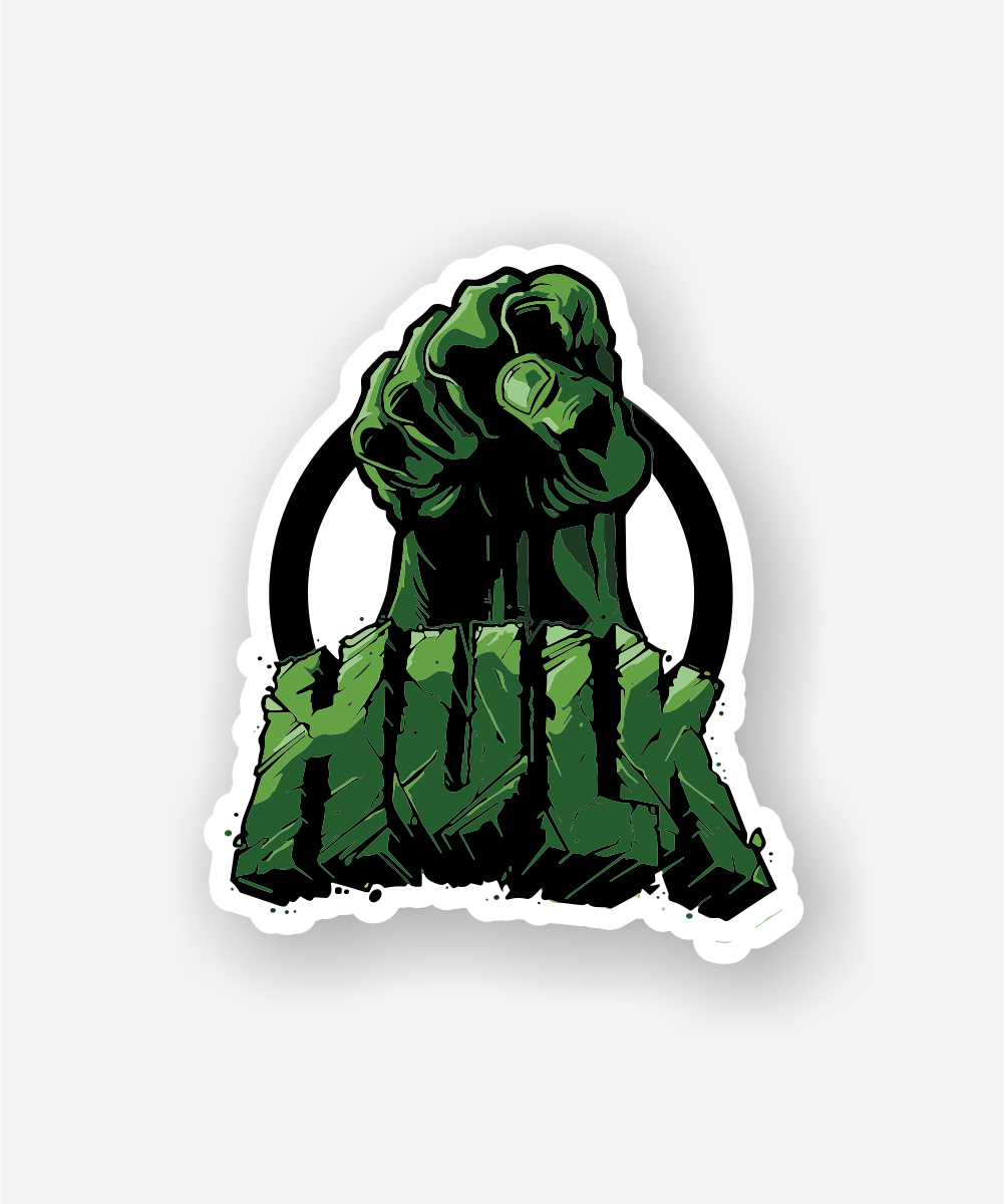 Epic Hulk Sticker Green Fist Smash Marvel Superhero 1 hulk sticker