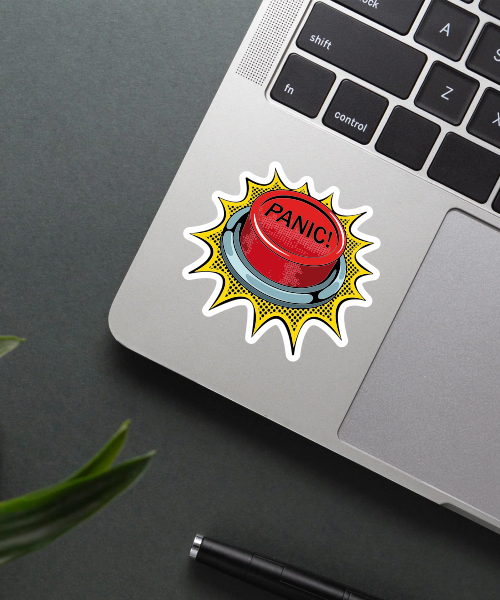 panic button sticker
