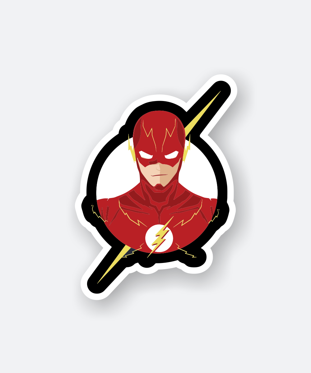 The Flash DC Sticker Red Yellow Lightning Bolt Premium Vinyl Sticker 1 the flash dc sticker