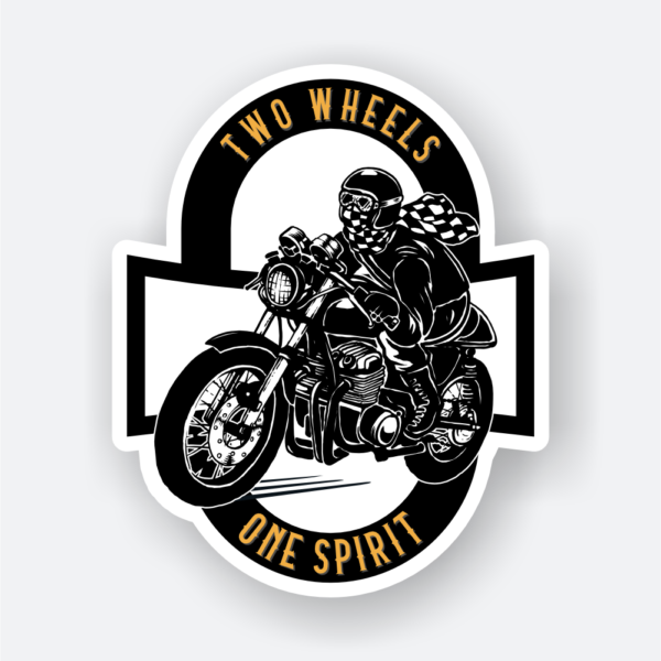 two wheels one spirit sticker