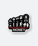 evolution of money sticker