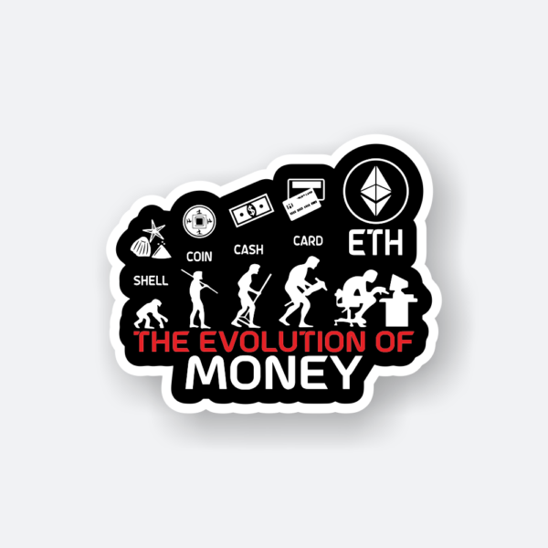 evolution of money sticker