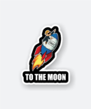 to the moon sticker