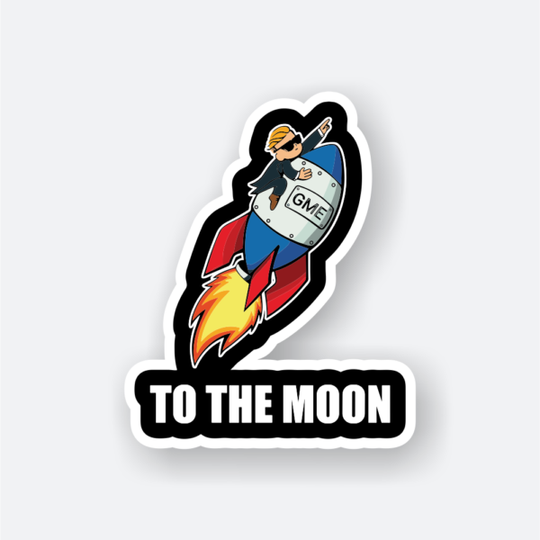 to the moon sticker