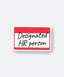 designated hr person sticker