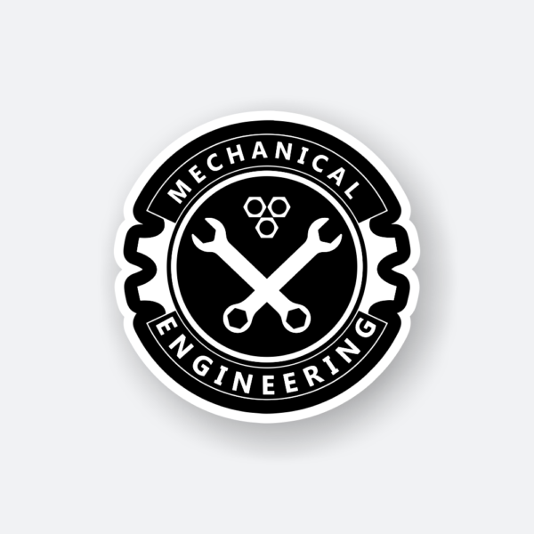 mechanical engineering sticker emblem