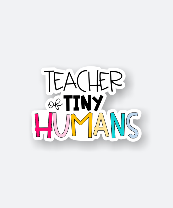 Mini Prof Sticker Teacher Of Tiny Humans Profession Vinyl Sticker with Colorful Text ...