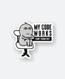 my code works sticker