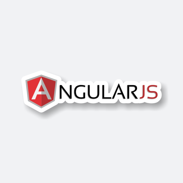 Angular JS sticker featuring the iconic logo.