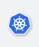 Kubernetes sticker featuring the logo.