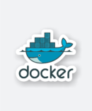 Docker sticker featuring the logo.