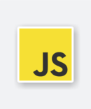 JavaScript sticker featuring a bold design for developers.