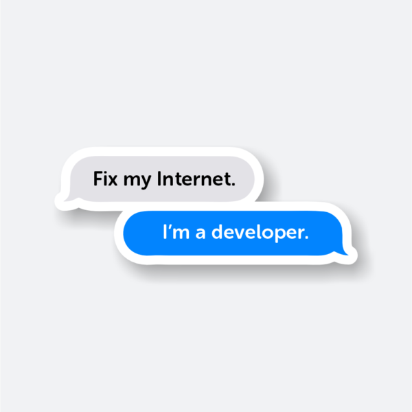 I'm a developer sticker