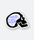 where is my brain sticker