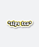 sips tea sticker