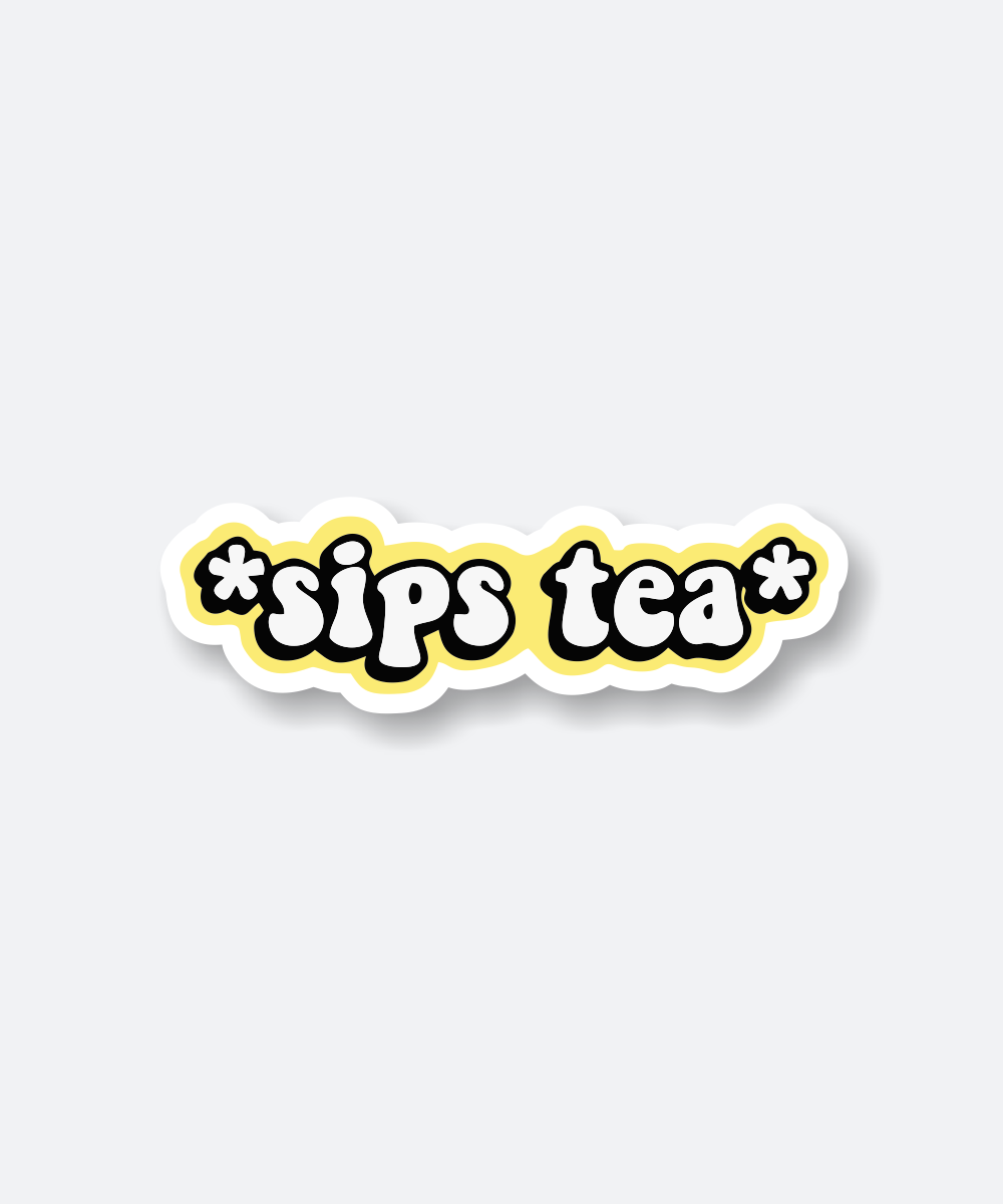 sips tea sticker