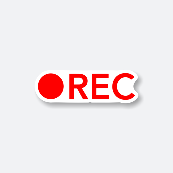 record logo sticker