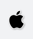 apple black logo sticker