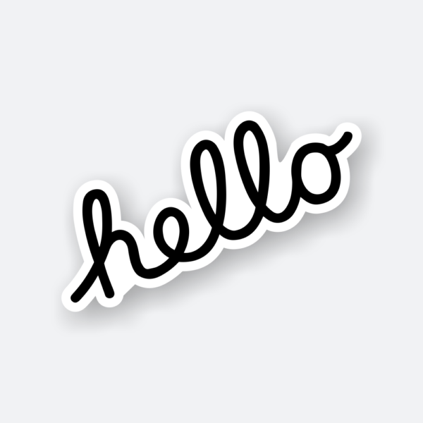 hello text sticker
