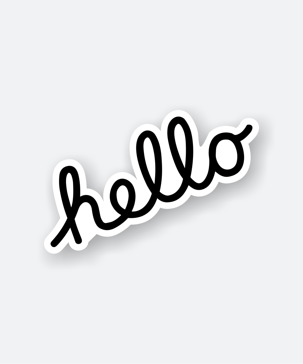 hello text sticker