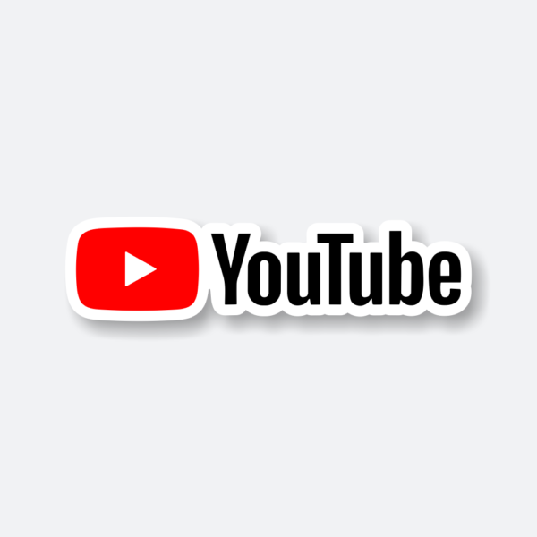 youtube name logo vinyl sticker