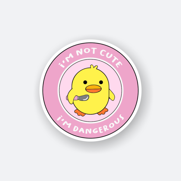i am dangerous sticker