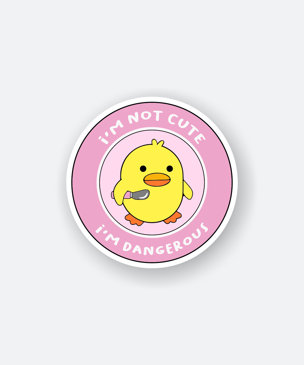i am dangerous sticker