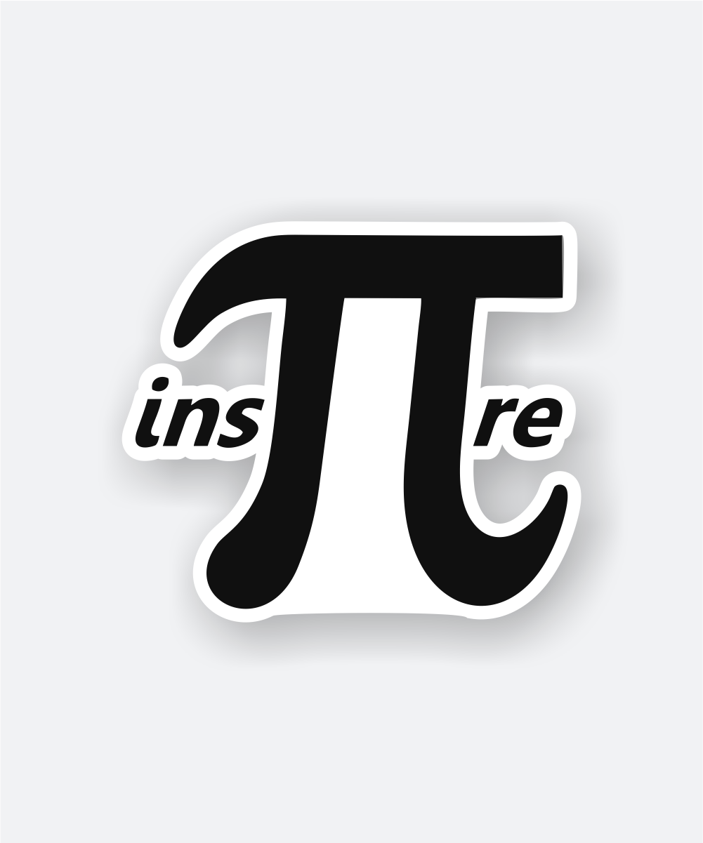 Premium Inspire Pi Symbol Black and White Vinyl Sticker 1 inspire pi sticker