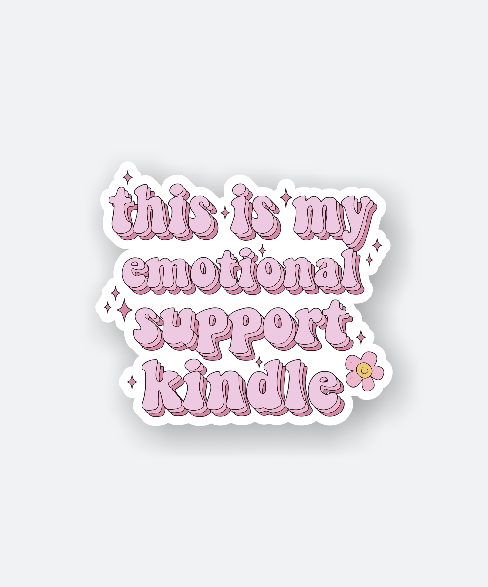 emotional support kindle sticker