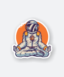 astronaut meditating sticker