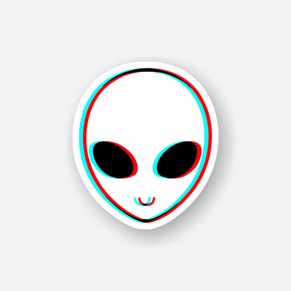 trippy alien sticker