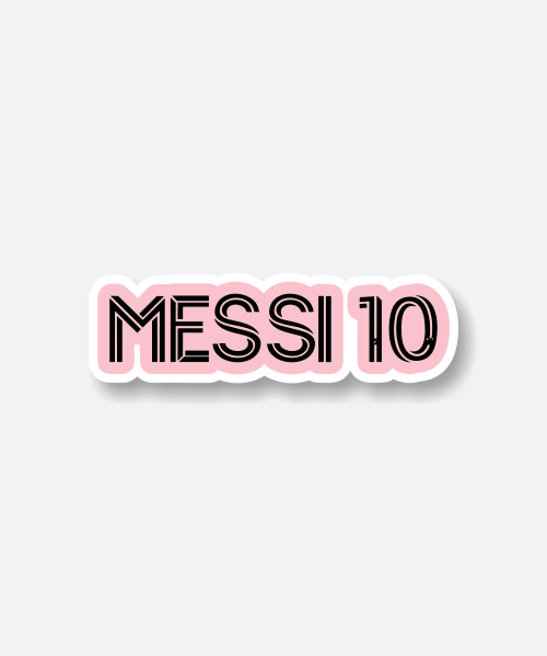 messi 10 text sticker