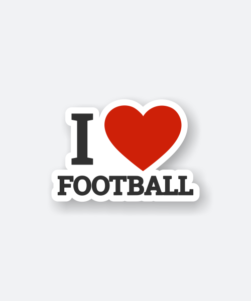 i love football sticker