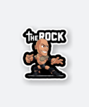 The Rock sticker featuring the iconic wrestler.
