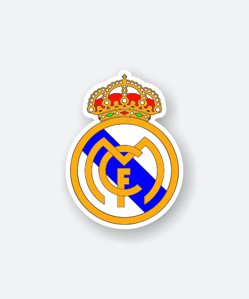 Real Madrid sticker showcasing the iconic club logo.