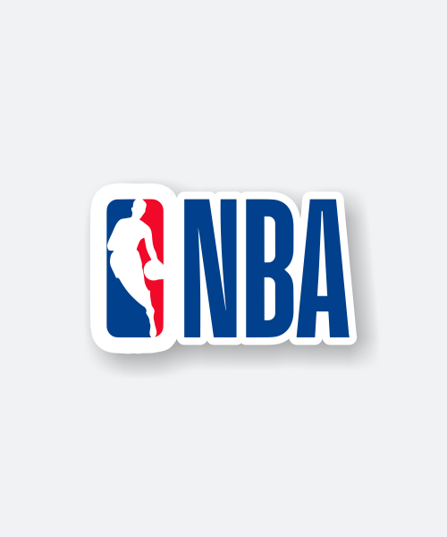 NBA Logo Sticker showcasing the iconic basketball logo.