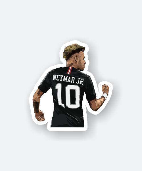 Neymar Jr Celebrating Sticker featuring the star in action.