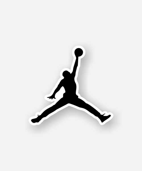 Jordon Logo Sticker showcasing the iconic silhouette.