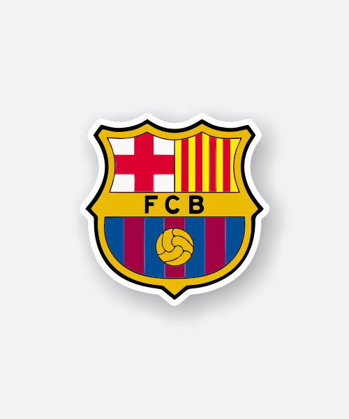 FC Barcelona sticker showcasing the iconic football club logo.