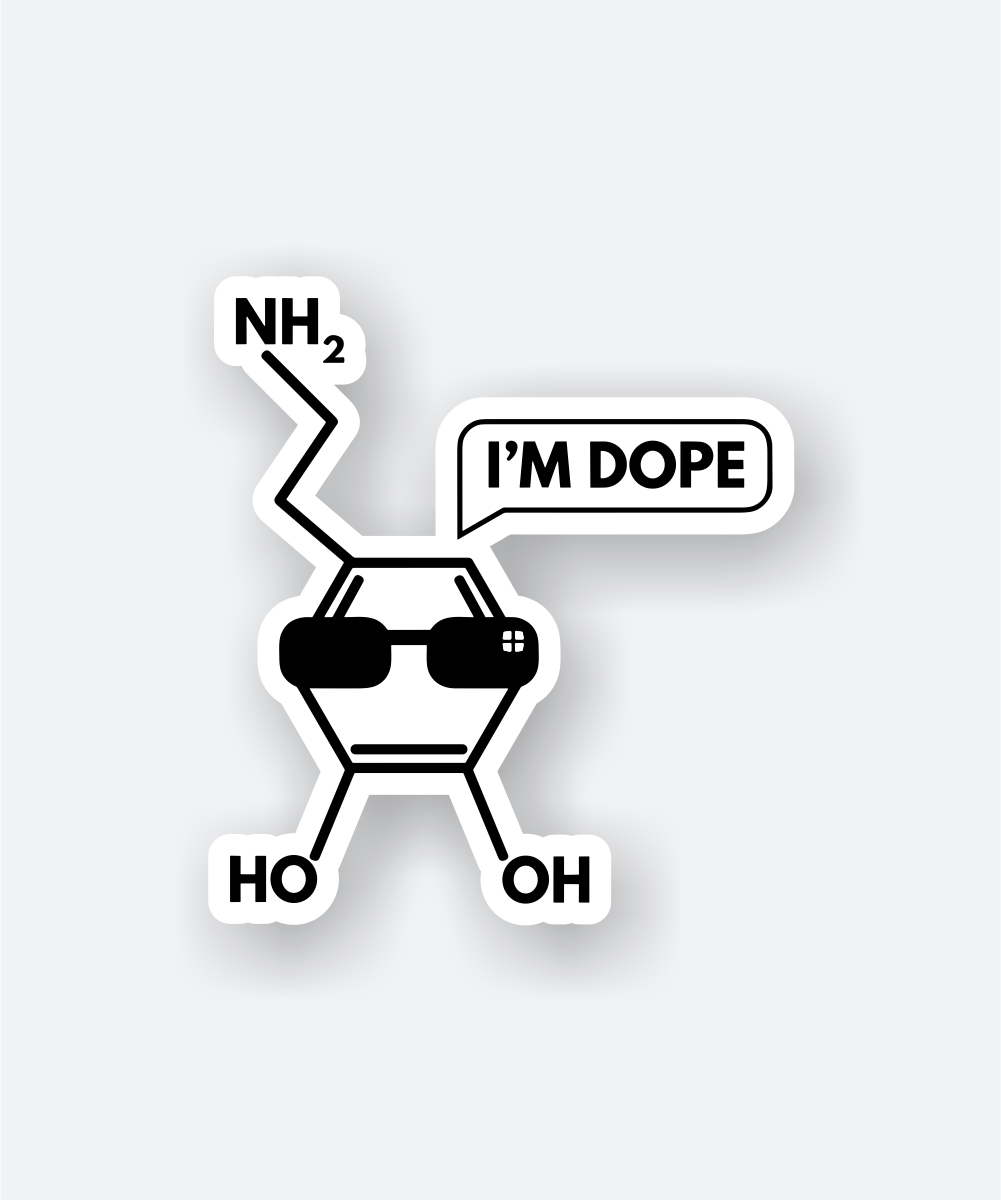 Trendy I'm Dope Sticker - Fun Chemistry Theme 1 I'm dope sticker