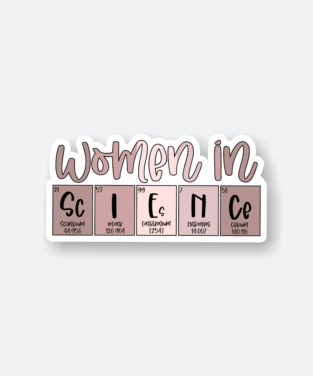 women in science sticker