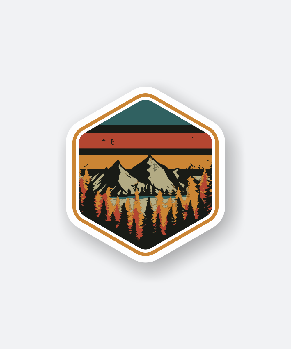 travel hiking adventure sticker