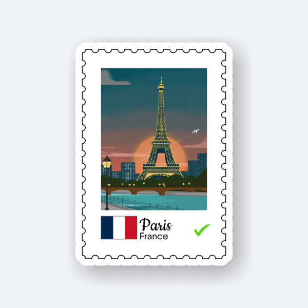 Paris France travel sticker