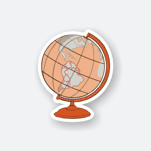 travel around the globe sticker