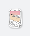 flight travel sticker