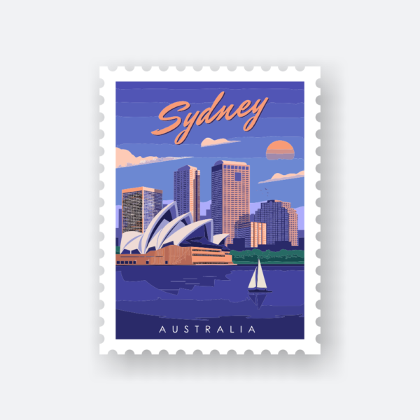 travel sticker Sydney Australia